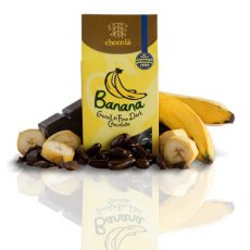 Banano envuelto en chocolate oscuro