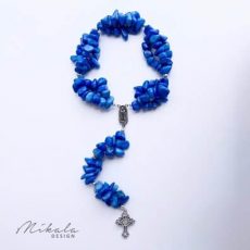 Rosario De Mesa Pequeño Azul