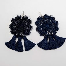 Pendientes de Tejido Azul